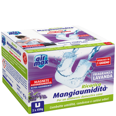 Ricarica Magnete Mangiaumidità Lavanda 2x450g